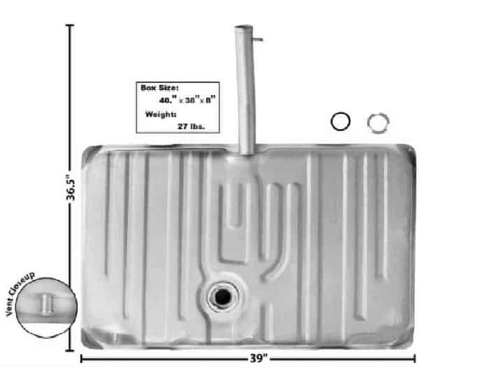 Fuel Tank: 68-70 GTO /LeMans / Cutlass (+ 1 tube)